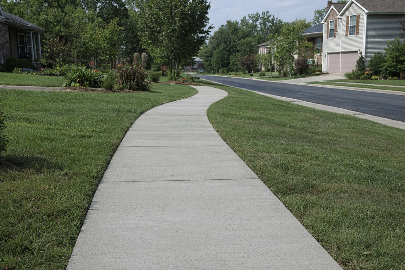 Concrete sidewalk building in Chino, CA